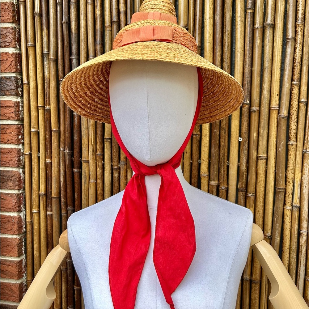 1960s Tiki Straw Hat Vintage pinup Polynesian vacation hat - Picture 4 of 9